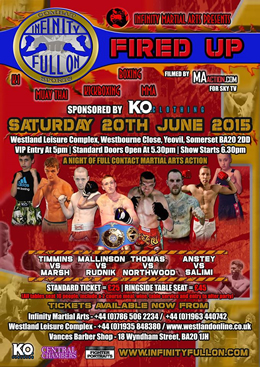 Fight Week! Infinity Full On - Fired Up fight night in Yeovil, Somerset