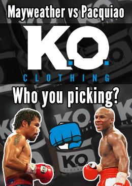Floyd Mayweather Jr vs Manny Pacquiao - Who you picking? Knockout Clothing
