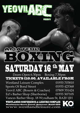 Knockout Clothing is sponsoring Infinity Yeovil ABC Amateur Boxing show in Yeovil, Somerset