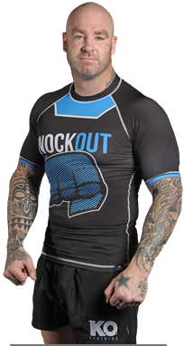 K.O. Clothing's Lucas 'Big Daddy' Browne sporting the Knockout Rash Guard!
