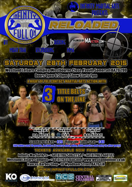 Knockout Clothing is sponsoring Infinity Full On - Reloaded fight night in Yeovil, Somerset