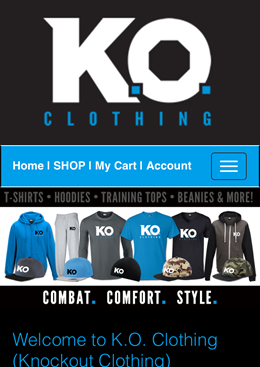 Knockout Clothing mobile website launch!