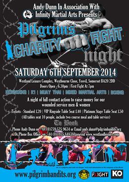 Knockout Clothing sponsoring Pilgrims Charity Fight Night in Yeovil