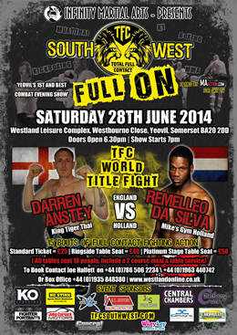 Knockout Clothing is sponsoring TFC South West fight night in Yeovil, Somerset