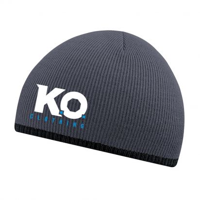 Two-Tone Beanie Grey/ Black